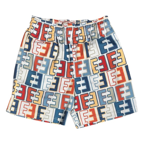 Eric Emmanuel Multicolored Patterned Basketball Gym Shorts